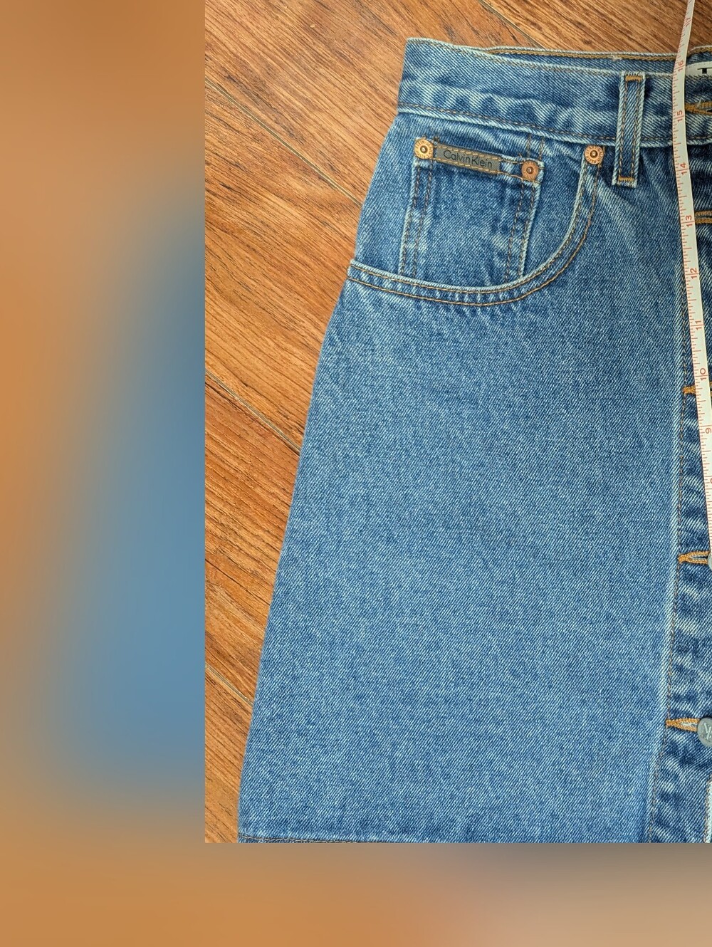 Vintage 90s Calvin Klein Denim Skirt - Picture 7 of 7